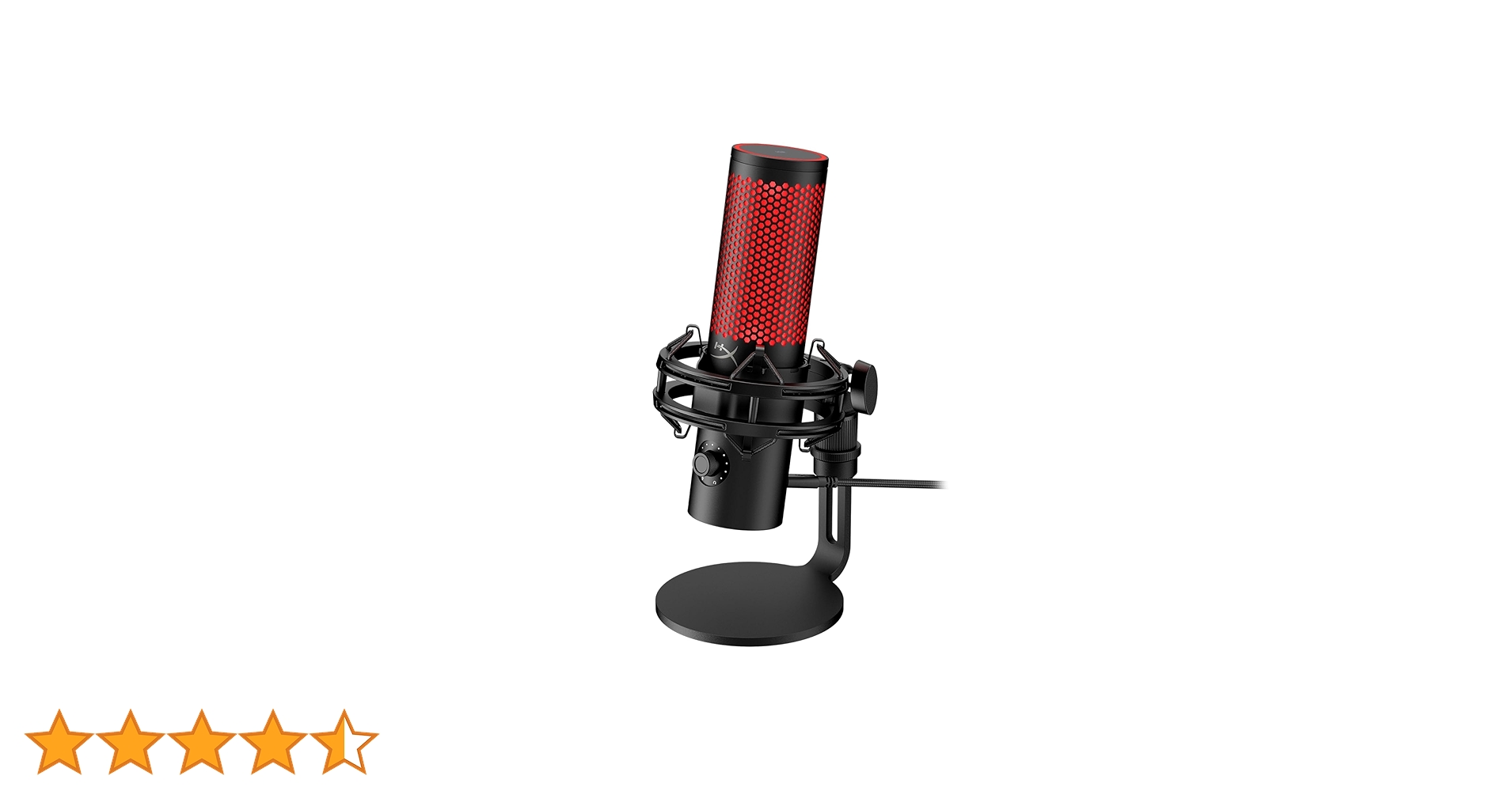 HyperX Quadcast 2 コンデンサーマイク HyperX QuadCast 2 コンデンサーマイク USBマイク ブラック 872V1AA